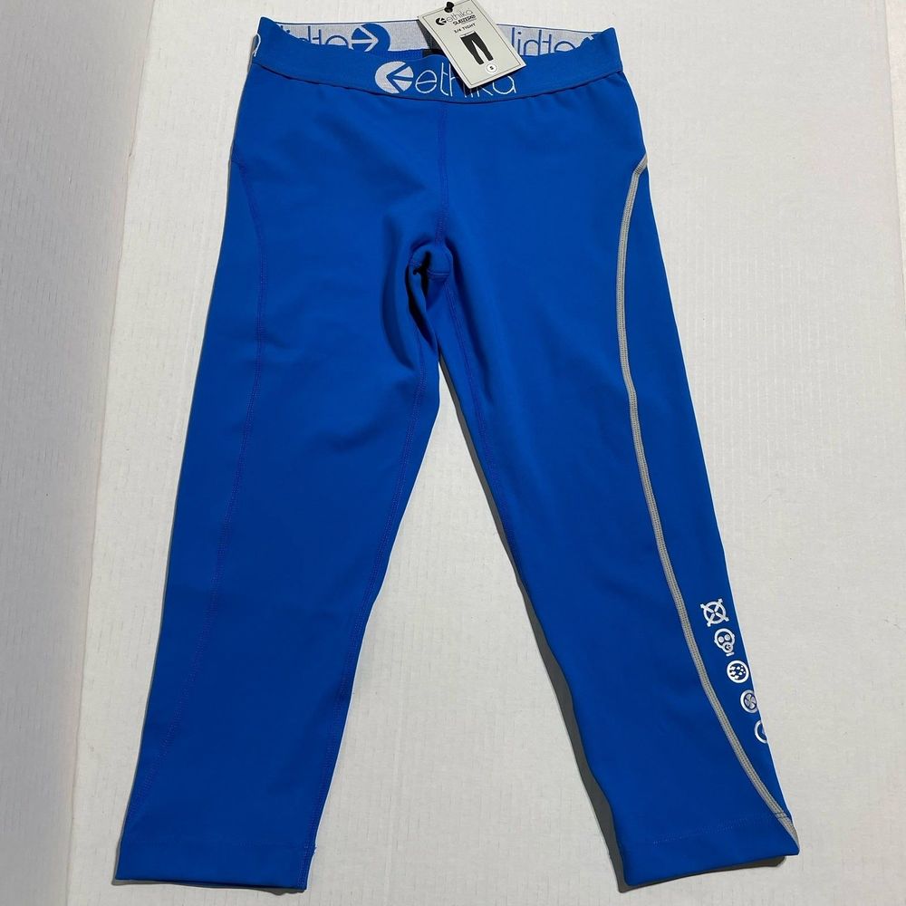 Ethika 3/4 leggings tights NWT blue size small